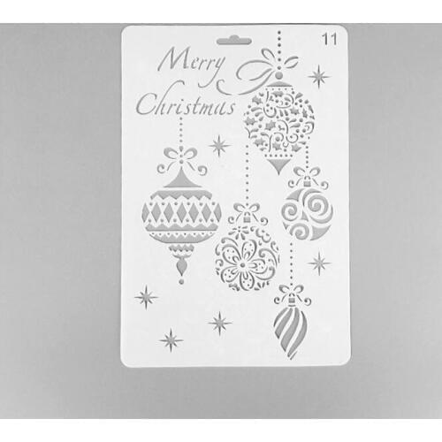 Christmas Pendant Decor Layering Stencils For Wall Stencil Reusable Scrapbooking Stencils Embossing Paper Christmas Stencils