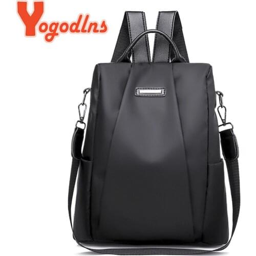 Yogodlns Fashion Travel Backpack Women Nylon Waterproof Backpack Anti-theft School Bag Oxford Cloth Business Knapsack mochila