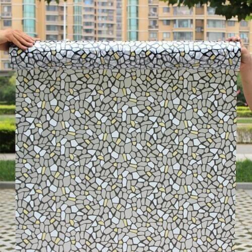 Stone style Small gravel vitral Self adhesive film Decorative window film vinyl stained glass window stickers Length 200cm