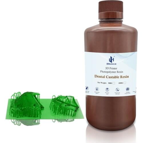 Jamghe Low Shrinkage Ash Free Dental Casting Resin for LCD SLA DLP Anycubic 3d Printer