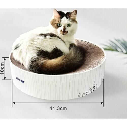 Bowl Type Cat Catnip Scratch Board Nail Scraper Mat Bed Toy Kitten Pad Rest Pet Supplies Cats Scratcher Corrugated Paper Wood