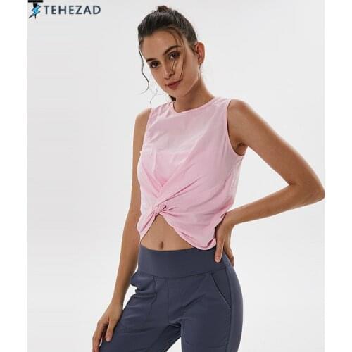 TEHEZAD Women Sport Yoga Top Running Ladies Camis Fitness Clothing Push Up Tank Female Workout Shirt Gym Sportwear