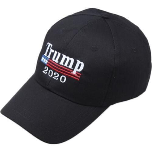 Trump 2020 Make America Great Again MAGA Baseball Cap Hat BLACK Adjustable Casual leisure hats Solid Color Snapback Summer