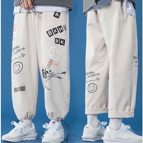 Streetwear Men Joggers Sweatpants Harajuku Harem Pants Casual Sport Cotton Ankle length Trousers Techwear Fashion 2021