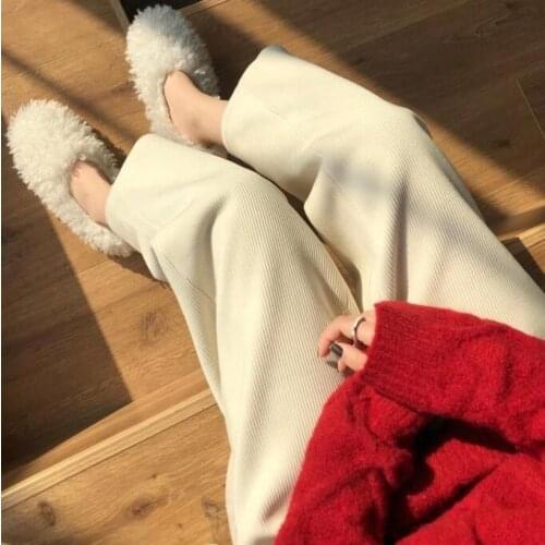 2021 Spring Women Corduroy Loose Pants Streetwear Elastic Waist Wide Leg Pants Womens Clothing Plus Size 4xl