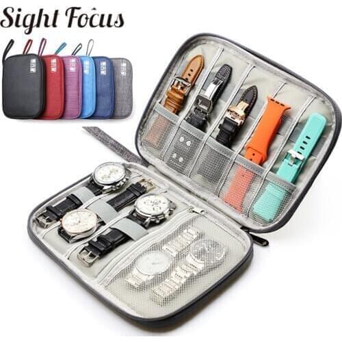 Waterproof Watchband Storage Case Watch Travel Pouch Organizer For Apple Watch band Box Portable Samsung Watch Strap Bag Durable