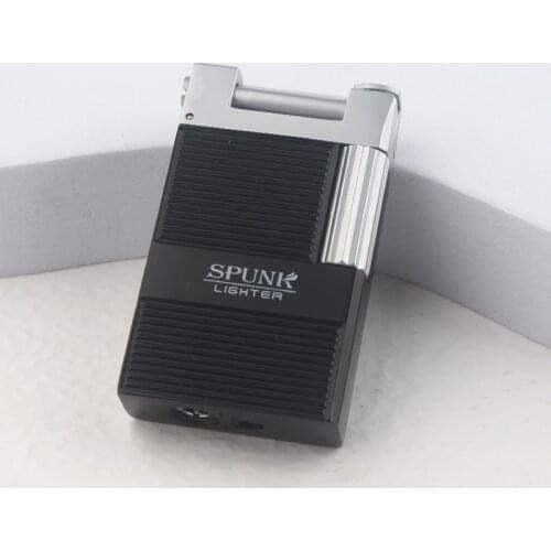 High Quality New Pipe Inflated Gas Lighter Jet Butane Engraving Metal Grinding Wheel Oblique Flame Cigarette lighter Mens Gifts