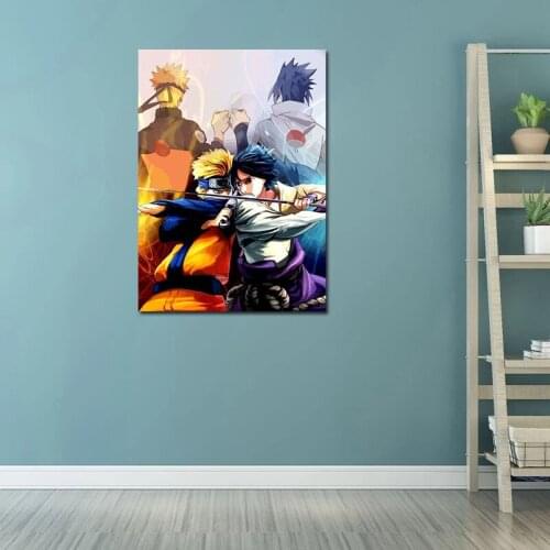 Japan Anime Naruto Sasuke Poster HD Canvas Painting Mural Wall Picture Home Decoration Boy Gifts Cuadros