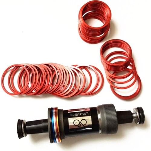 Free Shipping 10PCS Bicycle Center Shaft BB Adapter Gasket Thickness 1.5 / 2MM Mountain / Highway Bicycle Flywheel Adapter