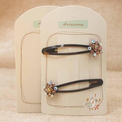100pcs/lot 12.2*7.6cm DIY Flower Pattern Hair Clip Brooch Jewelry Display Card Fashion jewelry hair accessories package cards