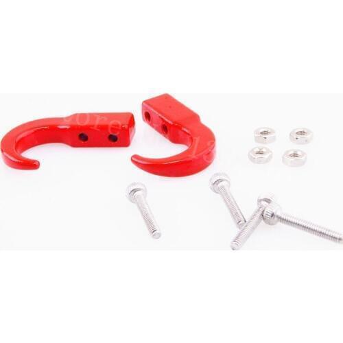 2 Pieces RC Metal Wrangler Tow Hook Rock Crawler Buggy Climbing Trailer Hook Buckle For 1/10 Scale D90 Axial SCX10 TAMIYA CC01