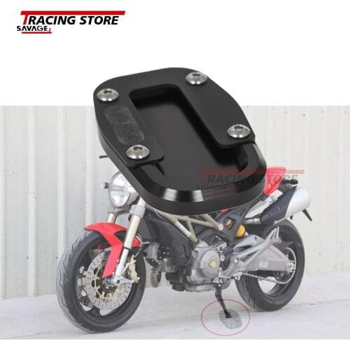 2008-2018 CNC Side Kickstand Stand Extension Plate For DUCATI 696 796 797 821 1200 S MONSTER 2017 Motorcycle Accessories Support