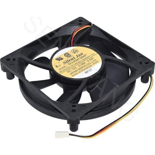 For SCUDM12B4P 12V 0.38A 4.5W 12CM 12025 120 * 120 * 25MM 3 Wires Cooling Fan