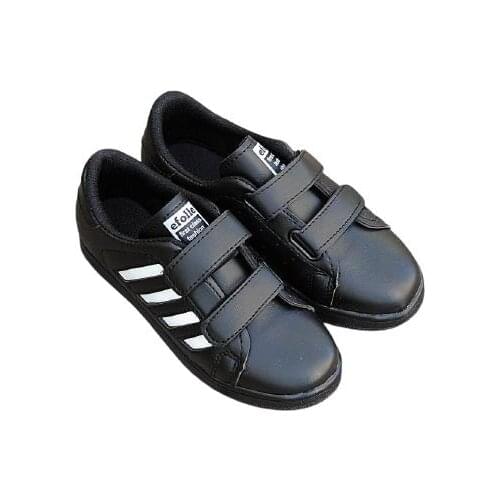 A1453-20SiyahBeyaz Pink Potin Child Black White Shoes A1453-20