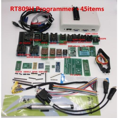 Free shipping ORIGINAL RT809H+45 Items EMMC-Nand FLASH Extremely fast universal Programmer