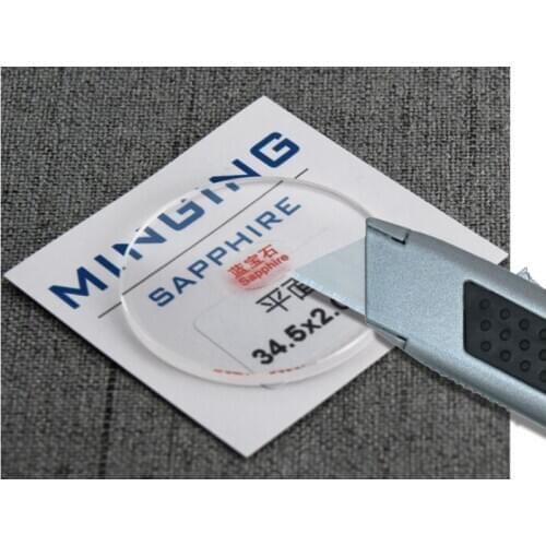 Free Shipping 1pc 2.0mm Thick Flat Round Sapphire Crystal from 20m to 29.5mm