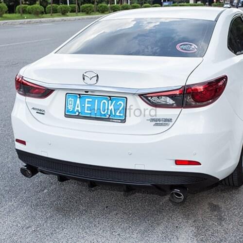 MONTFORD For Mazda 6 M6 Atenza 2014 2015 2016 2017 ABS Black Rear Spoiler Diffuser Bumper Guard Protector Skid Plate Cover