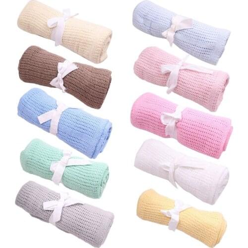 Summer Baby Cotton Blanket Candy Color Kids Newborn Stroller Travel Blankets