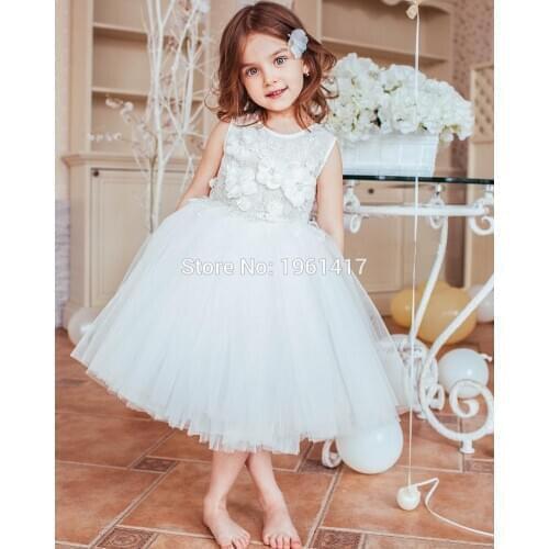 Girls Clother Childrens Graduation Revelry Luxurious Dress Beading Formal Dresses Lace Material Newborn Baptism Dress