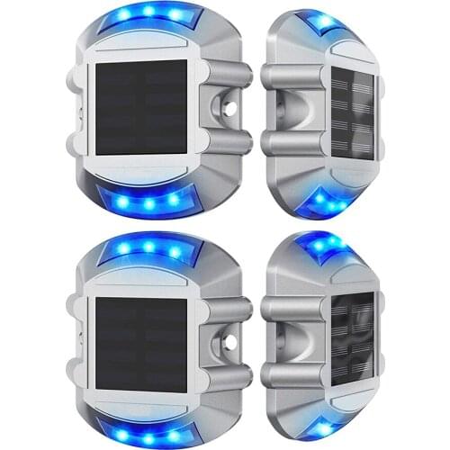 Solar Deck Light Waterproof Wireless Solar Road Marker Light Outdoor Solar Security Warning Step Light Pathway Sidewalk Lamps