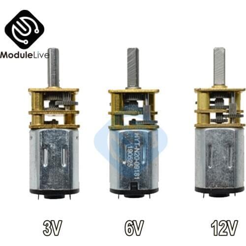 GA12-N20 DC Reduction Gear Motor 3V 6V 100RPM Gear Motor 12v Alto Torque Micro Metal Gear Motor with Gear Wheel 30/50/100/200RPM