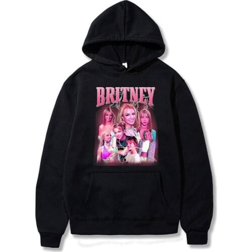 Hot Sale Britney Spears Beautiful Photo Printed Fashion Hoodies Oversized Classsic Couple Cotton Unsiex Streetwears Four Seasons
