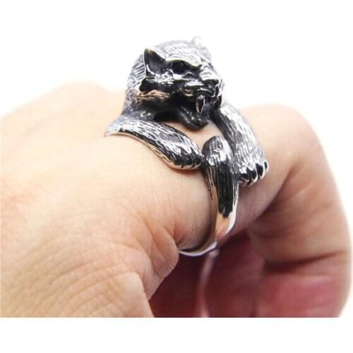 Leopard Ring 316L Stainless Steel Jewelry Cool Fashion Mens Ring Animal Leopard Ring