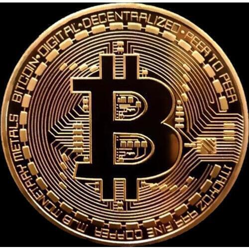 Creative Souvenir Gold Plated Bitcoin Coin Collectible Great Gift Bit Coin Art Collection Physical Gold Commemorative Coin