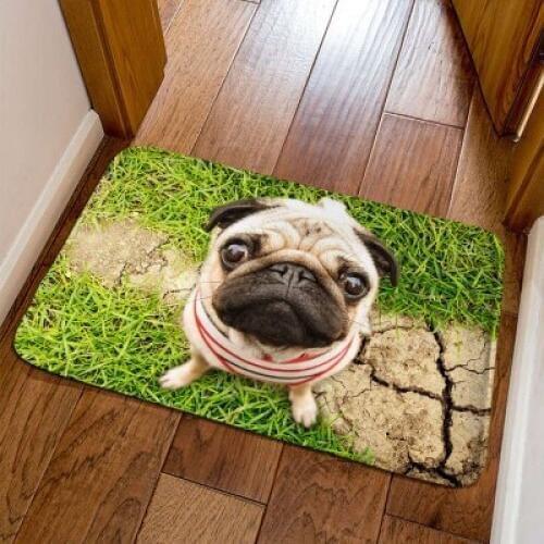 Personality 8mm ultra-thin 3D carpet cobblestone kitchen mats long strip non slip water absorbing household suede door bedroom