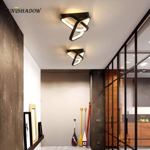 Small Modern Led Ceiling Light Black&White Chandelier Ceiling Lamp Aisle Lamp Corridor Light for Living room Dining room Bedroom