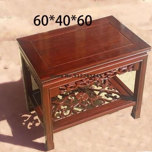 All solid wood small table living room put Kung Fu tea set bonsai fish tank odd stone table shelf sofa side table small coffee t
