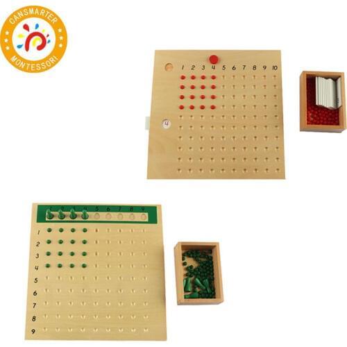 Kids Math Toys Wooden Learning Multiplication Board Puzzles Brain Teaser Montessori Education Teaching Aids for Children MA047