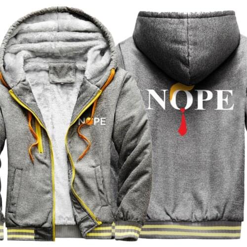 NOPE Print Camouflage 2020 Mens Raglan Thicken Jackets Mans Sweatshirts Casual Fashion Tracksuits Retro Zipper sudadera hombre