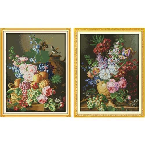 14/16/18/27/28 Beautiful vase Patterns Counted Cross Stitch Set Wholesale flower Cross-stitch Kit Embroidery Needlewor