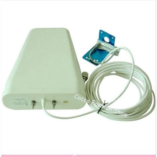 ZQTMAX Outdoor Directional Log periodic antenna 806-2700mhz for Mobile Signal Booster 2g 3g 4g Repeater Amplifier + 10m Cable