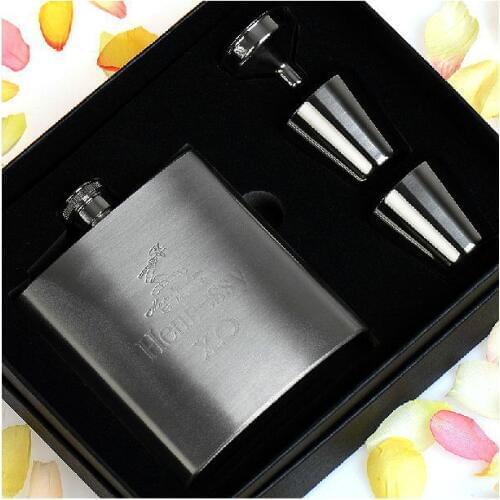 7oz / 210ml Axe stainless steel portable hip flask portable wine bottle set gift box