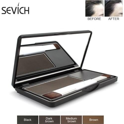 Sevich Hair Root Touch-Up 8g Hairline Shadow Powder 4 Colors Waterproof Edge Control Hairline Concealer Powder With Brush