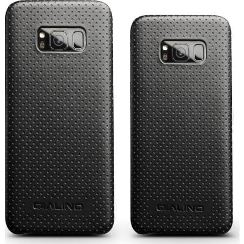 QIALINO Genuine Leather Bag Back Case for Samsung Galaxy S8 Luxury Fashion Phone Cover for Galaxy S8 Plus for 5.8/6.2 inch