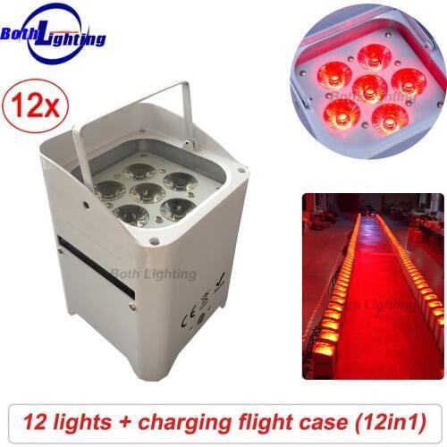 Wedding Uplighting SMART DJ 6x18w RGBWA UV 6in1 LED Par Can Uplight Wireless dmx Wifi & Remote LED Uplight