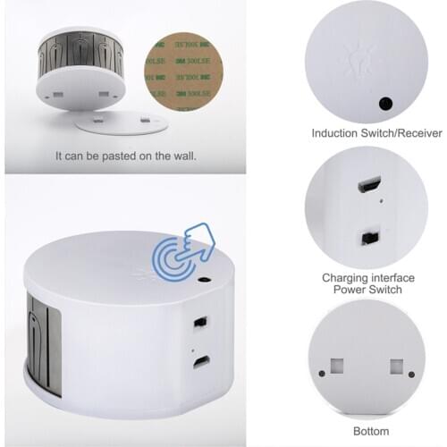 Peacock Projector Light USB Rechargeable Wall Corridor Light Touch Remote Control LED Night Colorful Peacock Projection Lamp