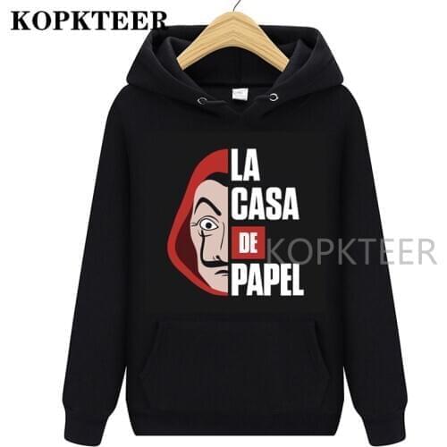 Hoodies Women La Casa De Papel Money Heist Printed Loose Hooded Trendy Pockets Plus Bella Ciao Sweatshirts Womens Harajuku