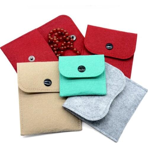 In Stock10pcs/lot Small Items Jewelry Storage Bag Earrings Earrings Storage Bag Necklace Ring Jewelry Packaging Travel Carrying