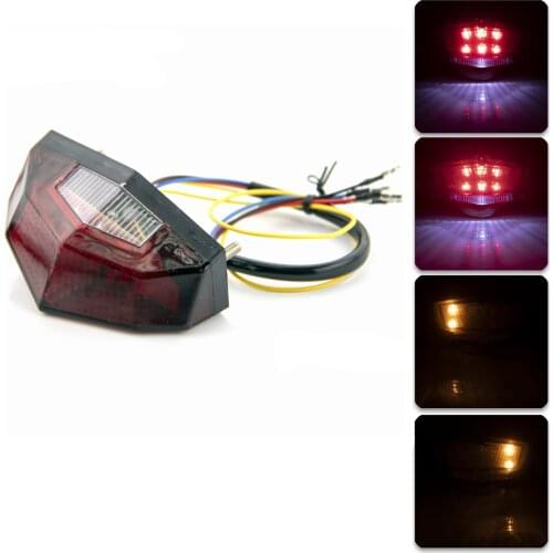 Motorcycle Tail Light Rear Lights Stop Signal Indicator For Motorbike Motocross LED Brake Light Blinker Turn Signals Taillight