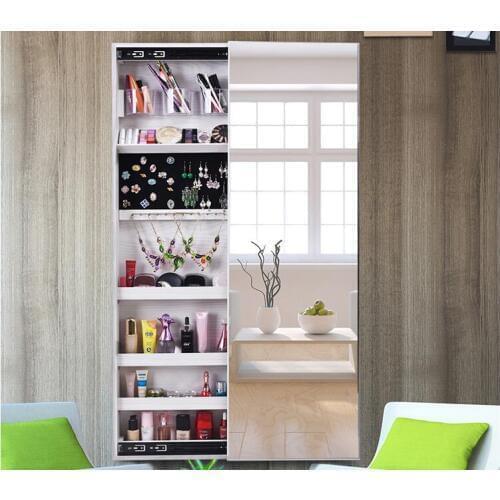 Full-body mirror jewelry storage lockers full-body mirror home cloakroom wall side pull fitting mirror