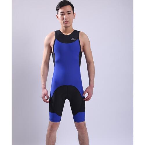 Women Triathlon Suit Blue Slimming Sports One Piece Swimsuit Knee Length Swim wear Professional Racing Swim suit