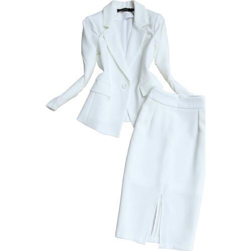 2019 New fashion suit female two-piece suit womens large size Temperament lady suit suit high waist skirt suittwo sets Women