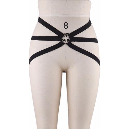 Womens Sexy Bottom Garters Black Fetish Bondage Harness Exotic Body Harness Lingerie Gothic Pole Dance Sexy Lingerie P0115