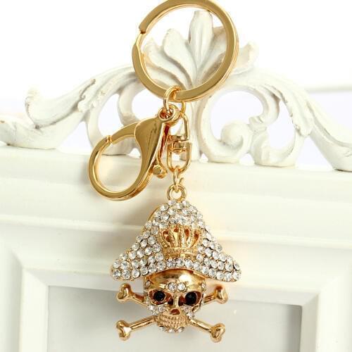 ZOSHI Luxury gifts A grade rhinestone Skull keychains women Sexy key holder chain ring car Jewelry bag pendant wholesale price