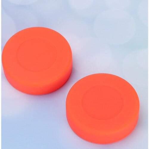 10 Pcs Adjustable Hardness Rubber Ice Hockey Pucks Matte Hockey Balls Sports Supplies for Roller Street Hockey(Orange)