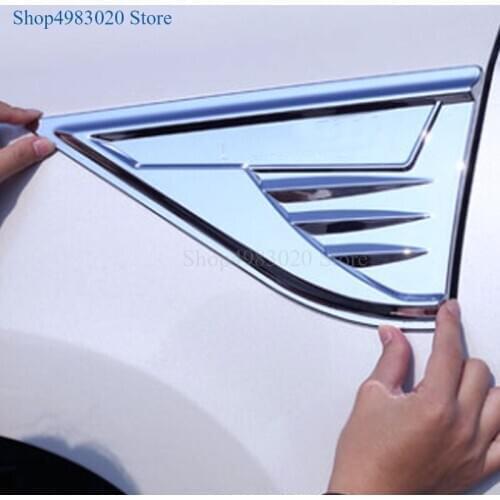 2PCS ABS Chrome Side Vents Car Body Sticker Emblem For Toyota Land Cruiser Prado FJ 150 2010 2014 2016 2018 Accessories